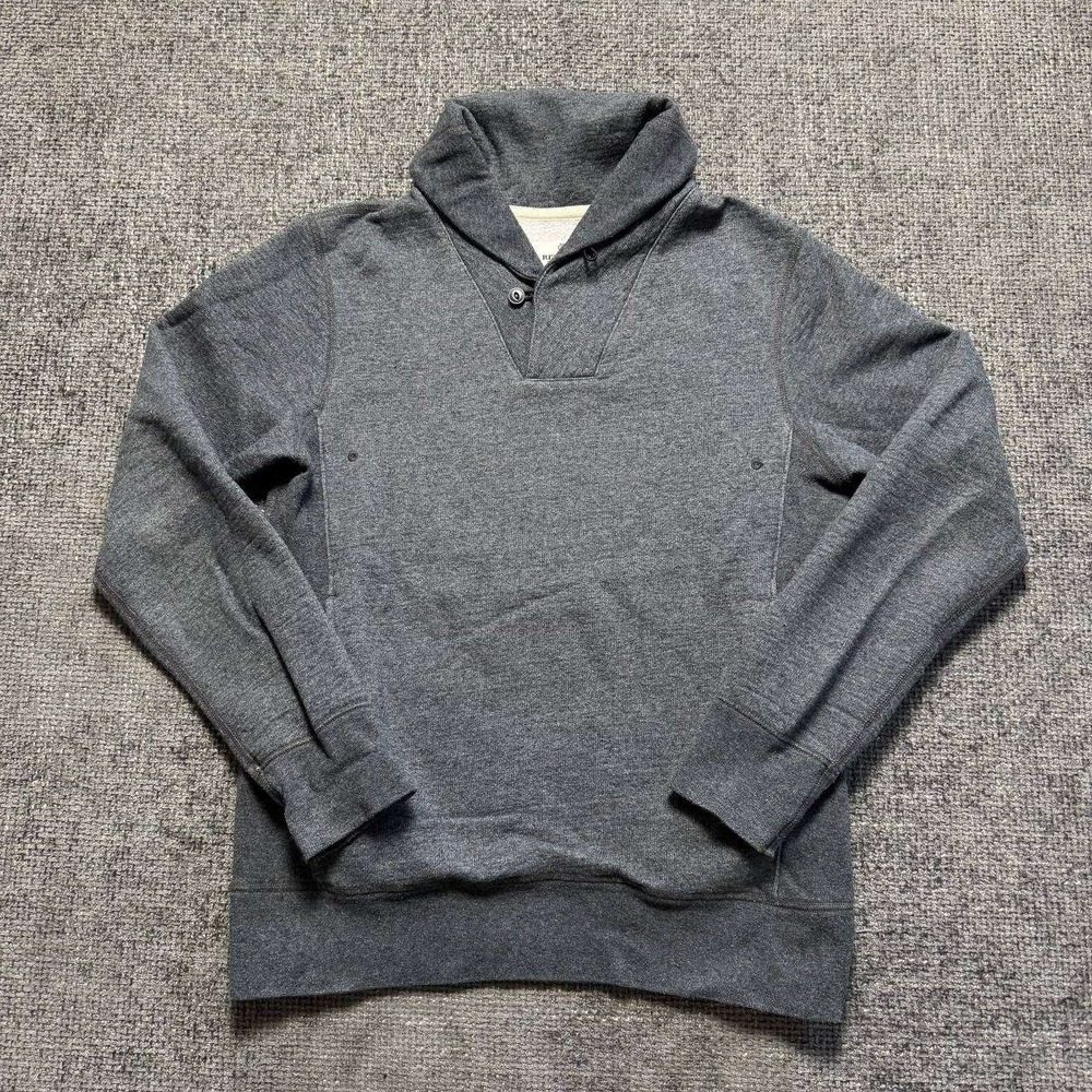 Reigning Champ Shawl Neck Sweatshirt Mens Small Gray Heather Made in Canada